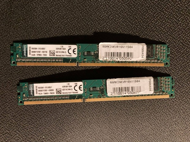 Kingston 8GB (2x4GB) DDR3 PC3-12800 (DDR3-1600) RAM memria