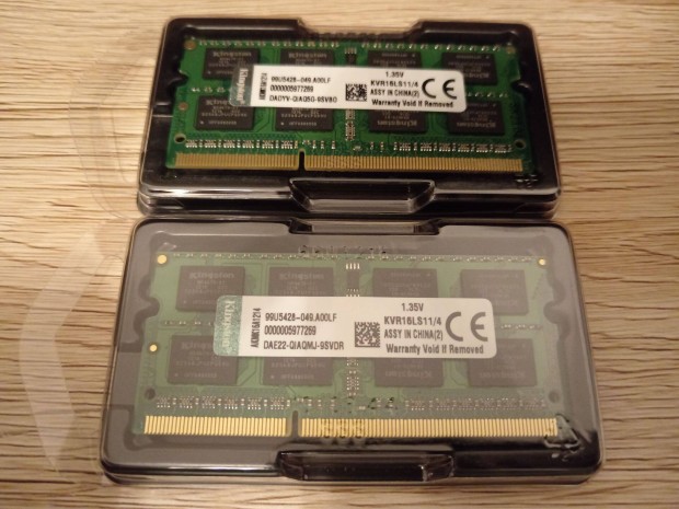 Kingston 8Gb (2x4Gb) DDR3L (1,35V) 1600mhz laptop memrik Kvr16LS11/4