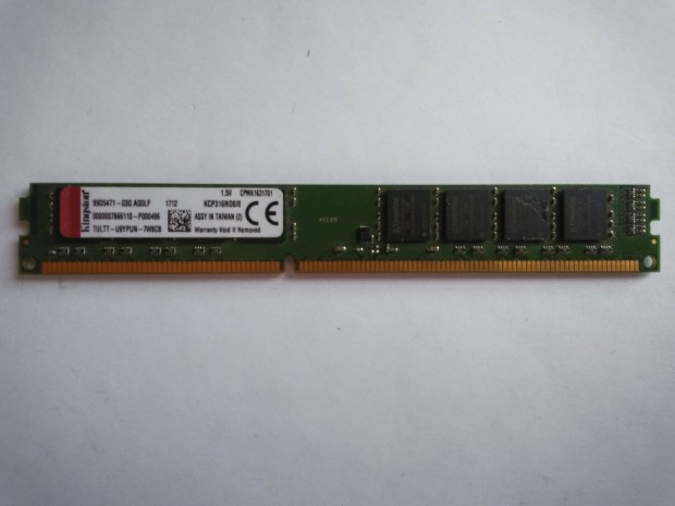 Kingston DDR3 8Gb ram alacsony felpts