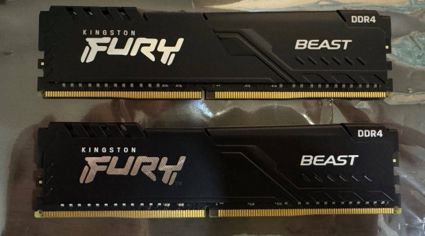 Kingston Fury Beast 2x16GB 3200MHz DDR4 memria (KF432C16BBK2/32)