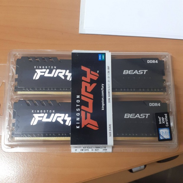 Kingston Fury Beast DDR4 16Gb 3600Mhz garancilis