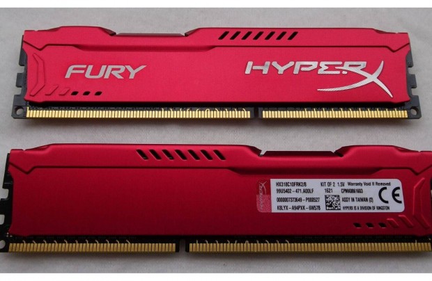 Kingston Fury Hyperx DDR3 2x4 GB RAM