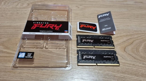 Kingston Fury Impact 16GB (2x8GB) DDR4 3200MHz notebook menória