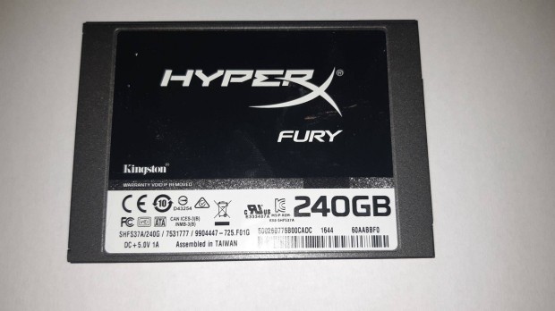 Kingston Hyperx Fury 240GB 2.5" Sata SSD