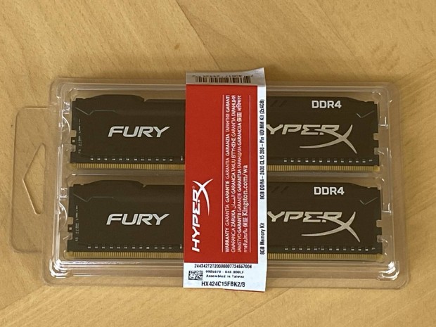 Kingston Hyperx Fury 2x8GB kit DDR4 2400MHz HX424C15FBK2/8