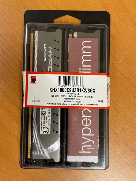 Kingston Hyperx Genesis Khx1600C9D3P1K2/8G kit