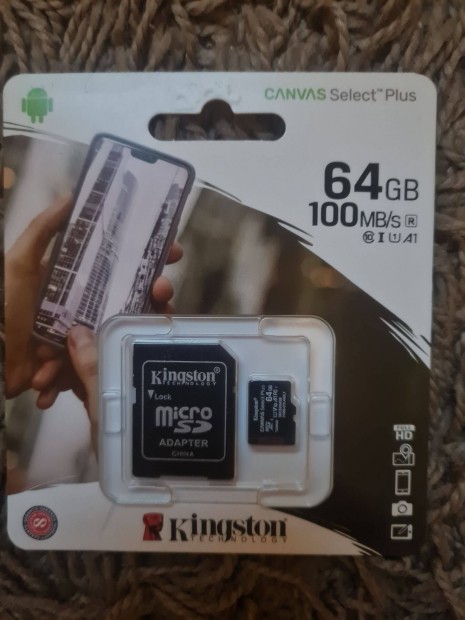 Kingston Micro SD+ A 64 GB memriakrtya ingyen foxpostba