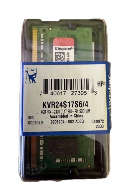 Kingston Valueram 4GB DDR4 2400MHz Kvr24S17S6/4