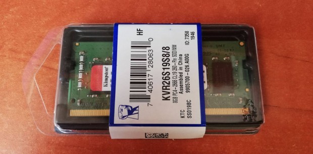 Kingston Valueram 8GB DDR4 2666MHz Kvr26S19S8/8 Sodimm laptop ram