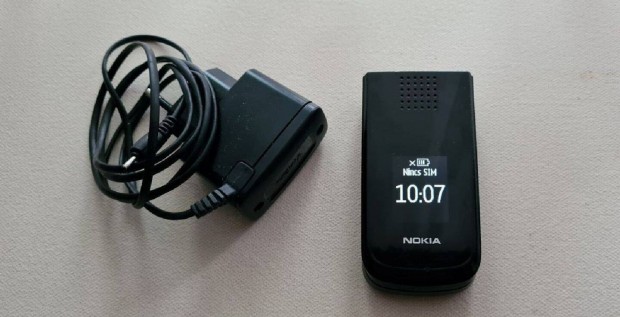 Kinyithat (kagyl) Nokia 2720 Fold fekete mobiltelefon elad