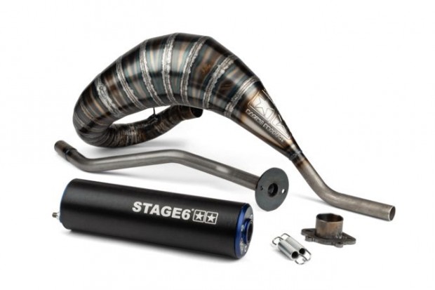 Kipufogó Stage6 80 - 90 Derbi kék / fekete