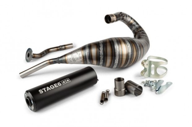 Kipufog Stage6 80 - 90cc CNC fekete HM-Moto / Vent / Beta RR