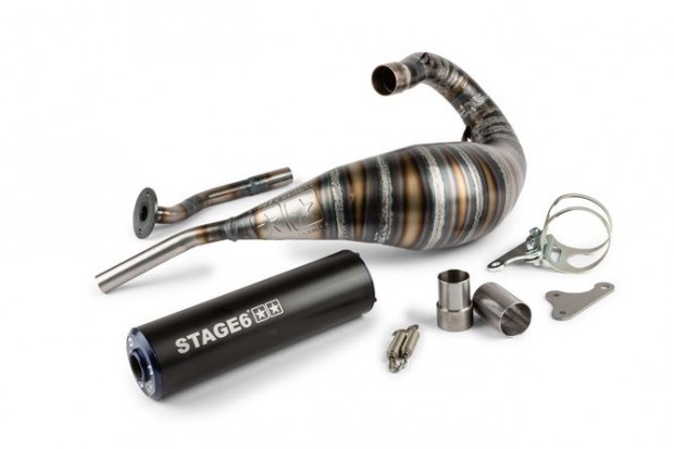 Kipufog Stage6 80 - 90cc CNC kk / fekete HM-Moto / Vent / Beta RR