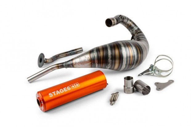 Kipufog Stage6 80 - 90cc CNC narancs HM-Moto / Vent / Beta RR