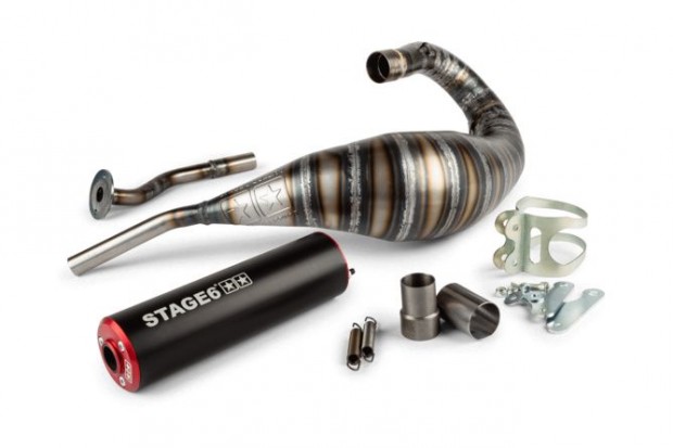 Kipufog Stage6 80 - 90cc CNC piros / fekete HM-Moto / Vent / Beta RR