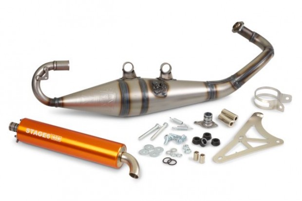 Kipufog Stage6 Pro Replica MK2 Narancs Piaggio