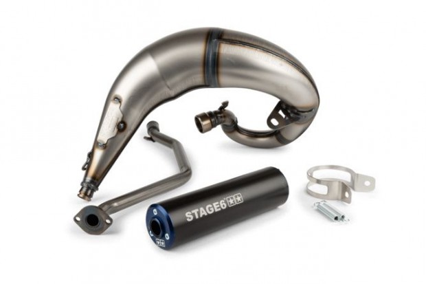Kipufog Stage6 Streetrace magas szerels CNC kk / fekete Beta RR 201