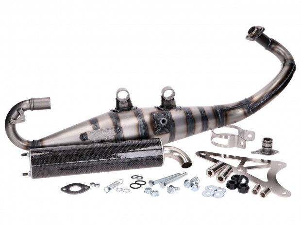 Kipufog Yasuni Carrera 10 Carbon Look a Piaggio NRG, Zip, Typhoon, Gi