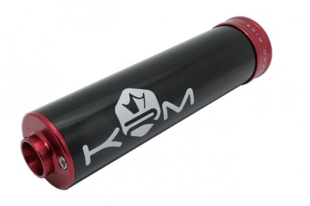 Kipufogdob KRM Pro Ride 50 - 70 cm alumnium fekete - piros