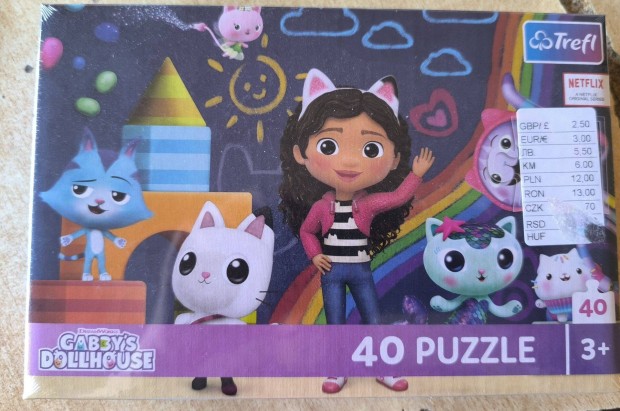 Kirakó, puzzle 40 db-os (Gabby babaháza)