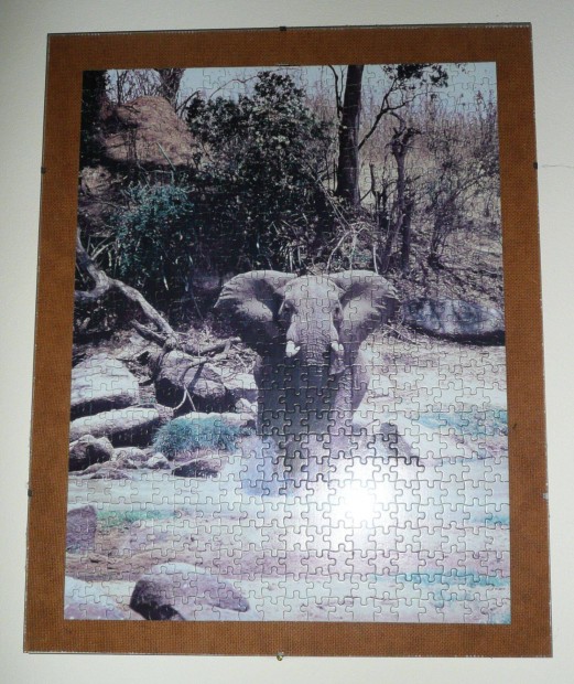 Kirakott Puzzle Kp Elefntos vegkeretben, 500 DB-OS, 40x50 CM