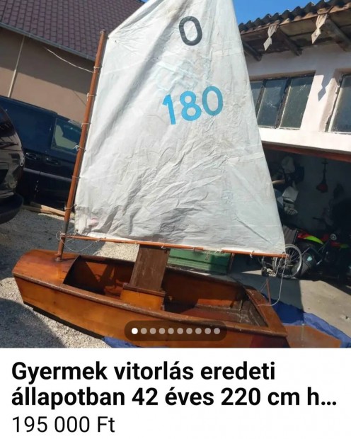 Kis vitorlás eredeti állapotban