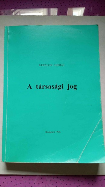 Kisfaludi Andrs : A trsasgi jog c 1996. v 3500 Ft