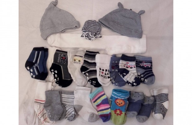 Kisfi babacsomag zoknik, harisnya, kzmelegt, sapkk, nadrgok, rug