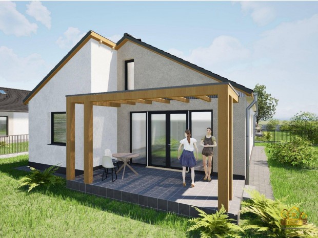 Kiskunlach�z�n, �j �p�t�s�, nett� 103 m2-es csal�di h�z! 1225