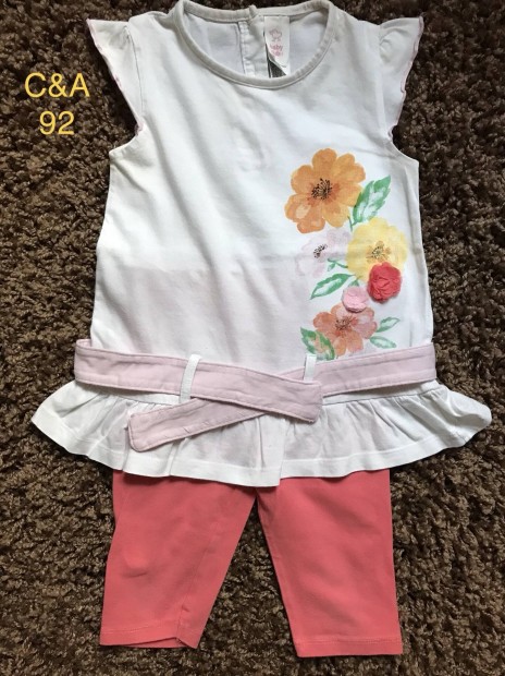 Kislány C&A szett 92; nyári szett: felső + leggings