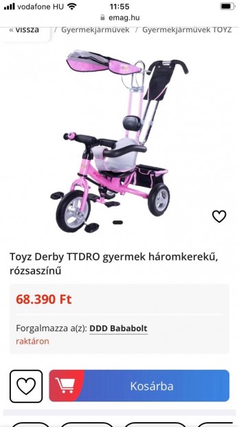 Kislny Tricikli Toyz Derby