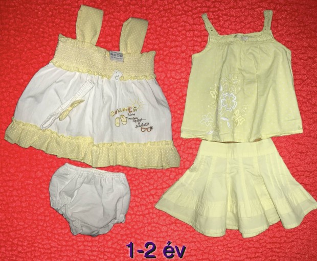 Kislny nyri ruhacsomag 80-86-92: szoknya, top, napoz szett