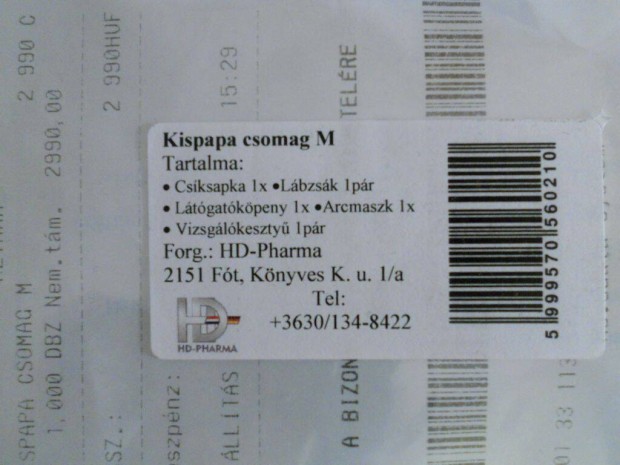 Kispapa csomag - fehr M