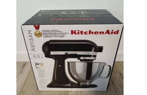 Kitchenaid Artisan 4,8L fekete konyhai robotgp, dagaszt 5Ksm125EOB