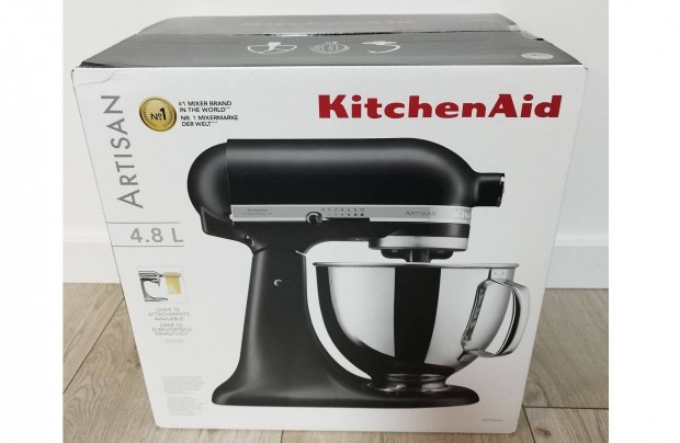 Kitchenaid Artisan 4,8L matt fekete konyhai robotgp, dagaszt