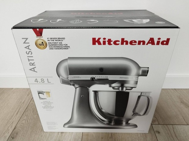 Kitchenaid Artisan 5Ksm175Psecu ezst 4,8L konyhai robotgp