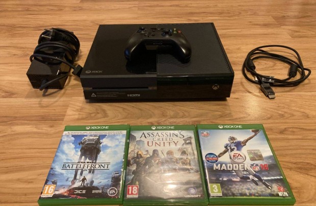 Kitn llapot Xbox ONE 500 GB + kontroller + 3 jtk