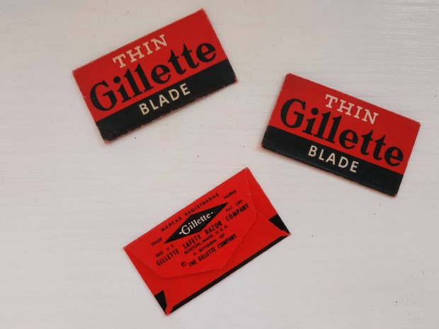 Klasszikus Thin Gillette blade borotvapenge - gyjtknek, dekorcinak