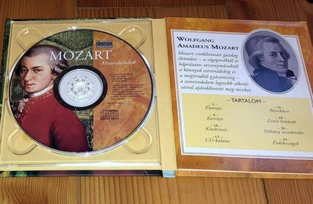 Klasszikusok CD-n, ujjak. Knyv mellklettel 6 db Mozart Dvorak Handel