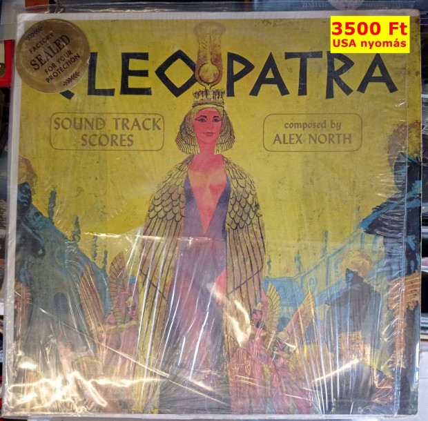 Kleopatra filmzene LP-n (Sound track scores, composed by Alex North)