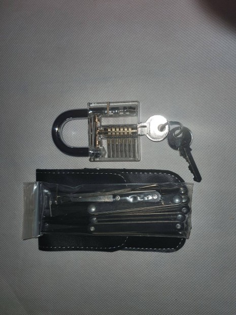 Klom 15 darabos profi Lockpick szett + ajndk gyakorl lakat Alap cs