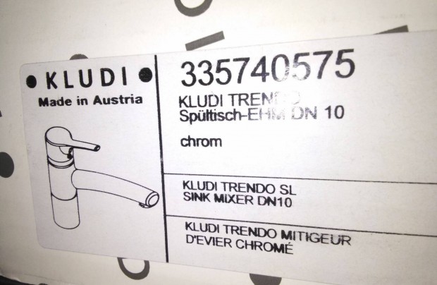 Kludi Trendo mosogató csaptelep 335740575 Eladó!