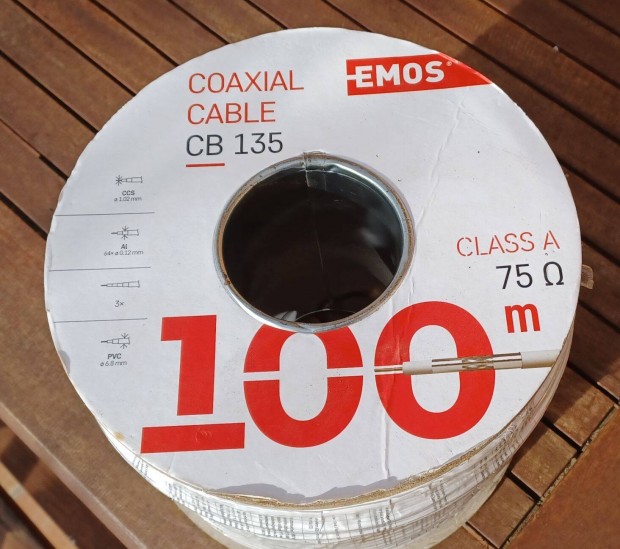 Koax coax kbel cable 75ohm 100m bontatlan dobon j