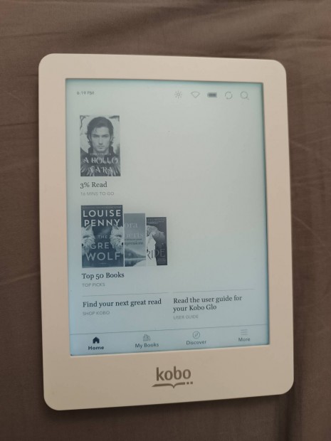 Kobo Glo e-book reader, e-knyv olvas