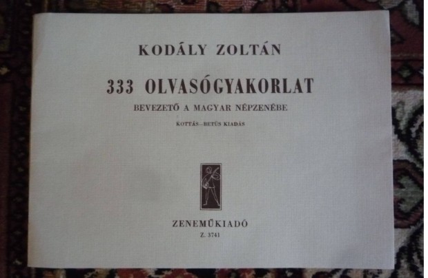 Kodly Zoltn 333 Olvasgyakorlat nek szolfzs 1958