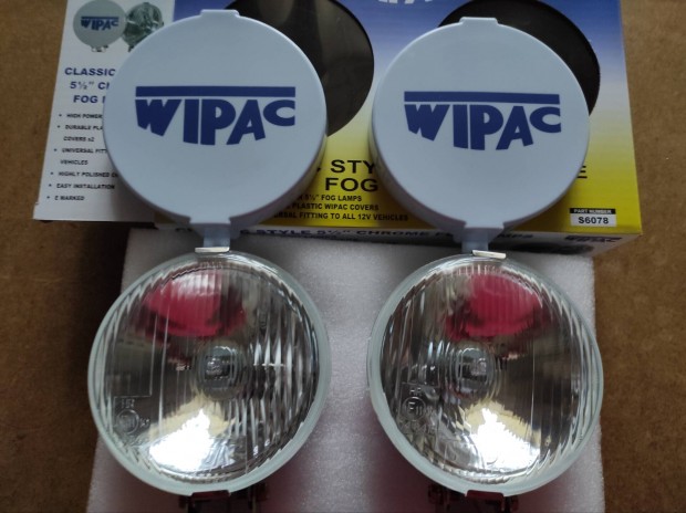 Ködlámpa új króm fém veterán retro Wipac
