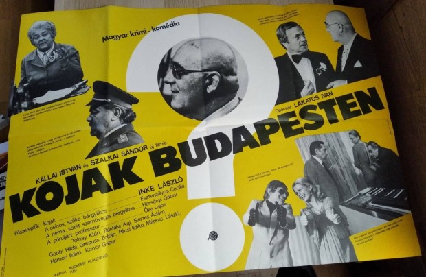 Kojak Budapesten - filmplakt 1980. (69 x 48 cm.) MOKP