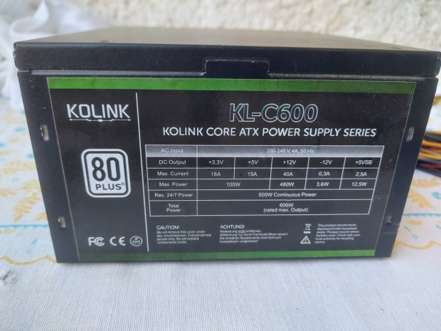 Kolink KL-C600 tp (600 wattos)