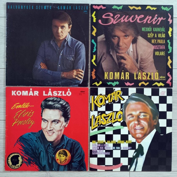 Komr Lszl vinyl bakelit (LP) lemezek + dediklt poszter