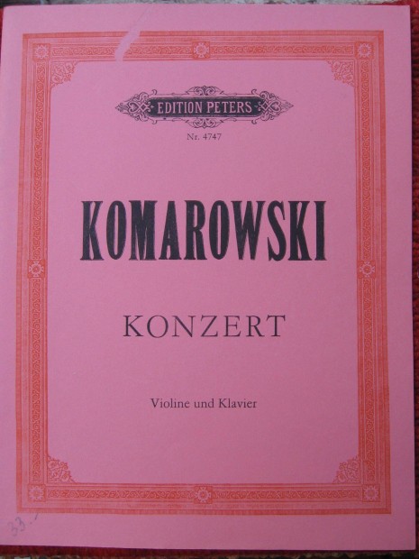 Komarowski : e-moll koncert Nr.1. heged kotta